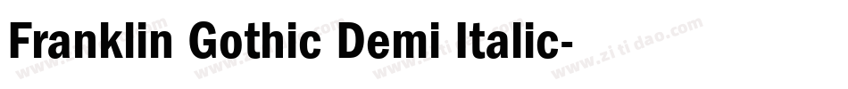 Franklin Gothic Demi Italic字体转换